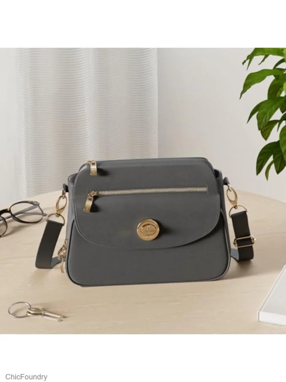 Baggallini Calais Crossbody Bag - Lightweight Water-Resistant Travel Purse with